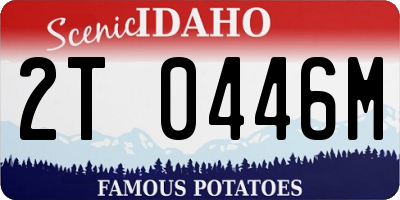 ID license plate 2T0446M