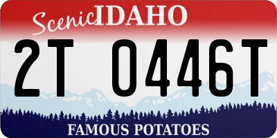 ID license plate 2T0446T
