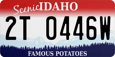ID license plate 2T0446W