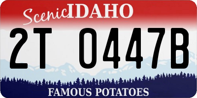 ID license plate 2T0447B