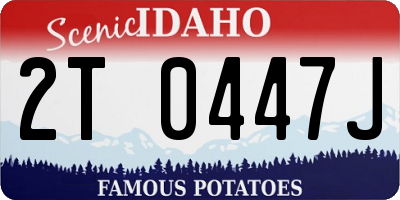 ID license plate 2T0447J