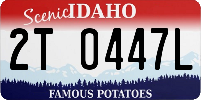 ID license plate 2T0447L