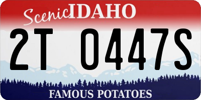 ID license plate 2T0447S