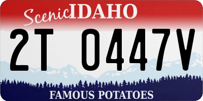 ID license plate 2T0447V