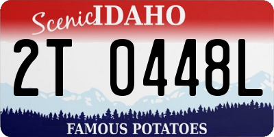 ID license plate 2T0448L