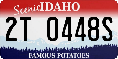 ID license plate 2T0448S