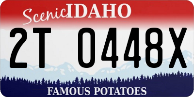 ID license plate 2T0448X
