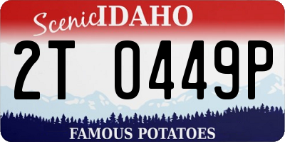 ID license plate 2T0449P