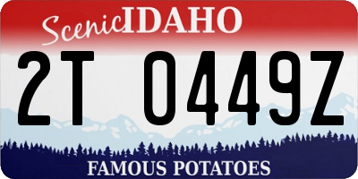 ID license plate 2T0449Z