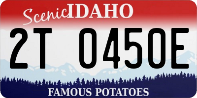 ID license plate 2T0450E