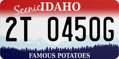 ID license plate 2T0450G