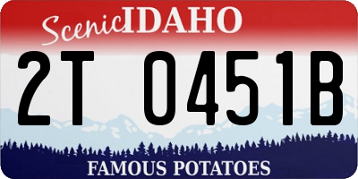 ID license plate 2T0451B