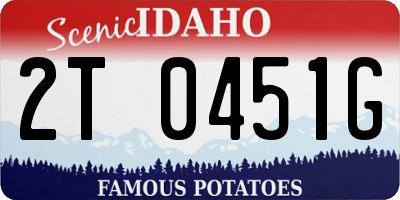 ID license plate 2T0451G