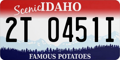 ID license plate 2T0451I