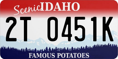 ID license plate 2T0451K