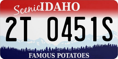 ID license plate 2T0451S