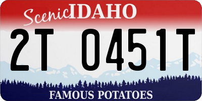 ID license plate 2T0451T