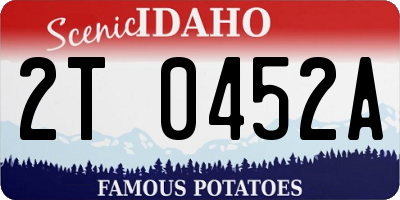ID license plate 2T0452A