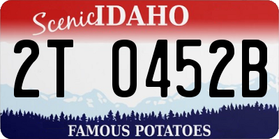 ID license plate 2T0452B