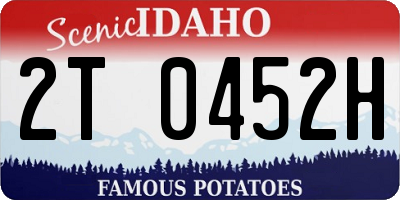 ID license plate 2T0452H