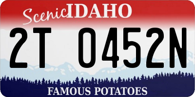 ID license plate 2T0452N