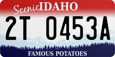 ID license plate 2T0453A