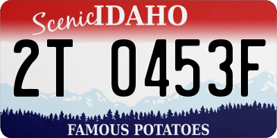 ID license plate 2T0453F