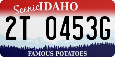 ID license plate 2T0453G