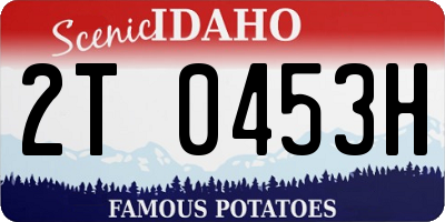 ID license plate 2T0453H