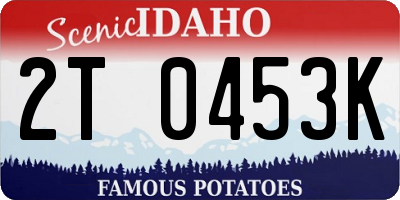 ID license plate 2T0453K