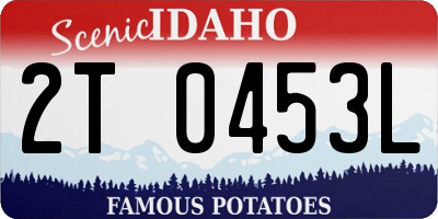 ID license plate 2T0453L