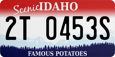 ID license plate 2T0453S