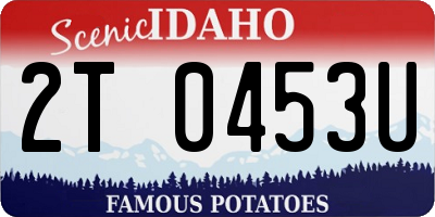 ID license plate 2T0453U