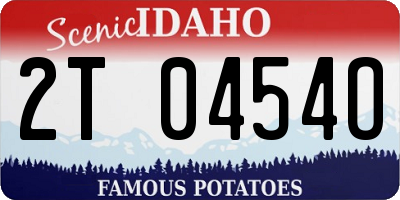 ID license plate 2T0454O