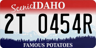 ID license plate 2T0454R