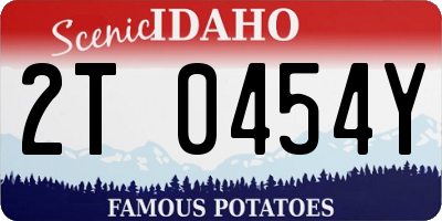 ID license plate 2T0454Y