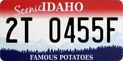 ID license plate 2T0455F
