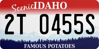 ID license plate 2T0455S