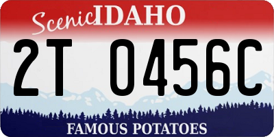 ID license plate 2T0456C