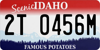 ID license plate 2T0456M