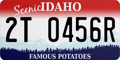 ID license plate 2T0456R