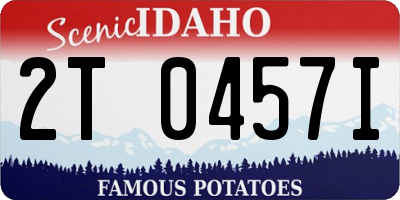 ID license plate 2T0457I