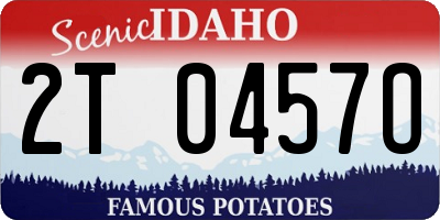 ID license plate 2T0457O