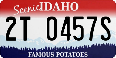 ID license plate 2T0457S