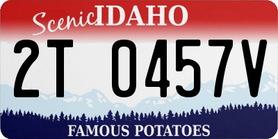 ID license plate 2T0457V