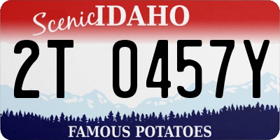 ID license plate 2T0457Y