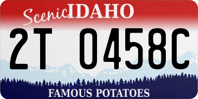 ID license plate 2T0458C