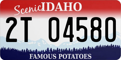 ID license plate 2T0458O