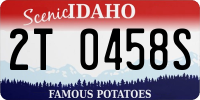 ID license plate 2T0458S