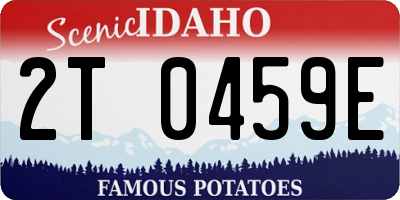 ID license plate 2T0459E